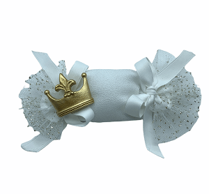 Calamita Corona Oro con Sacchetto Caramella Bianco