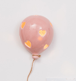 Palloncino Rosa Traforato con Luce Led