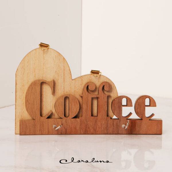 Appendi utensili con cuore e scritta coffee