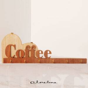 Appendi utensili con cuore e scritta coffee grande