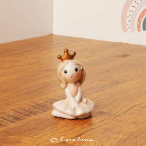Statuetta ballerina con coroncina dorata