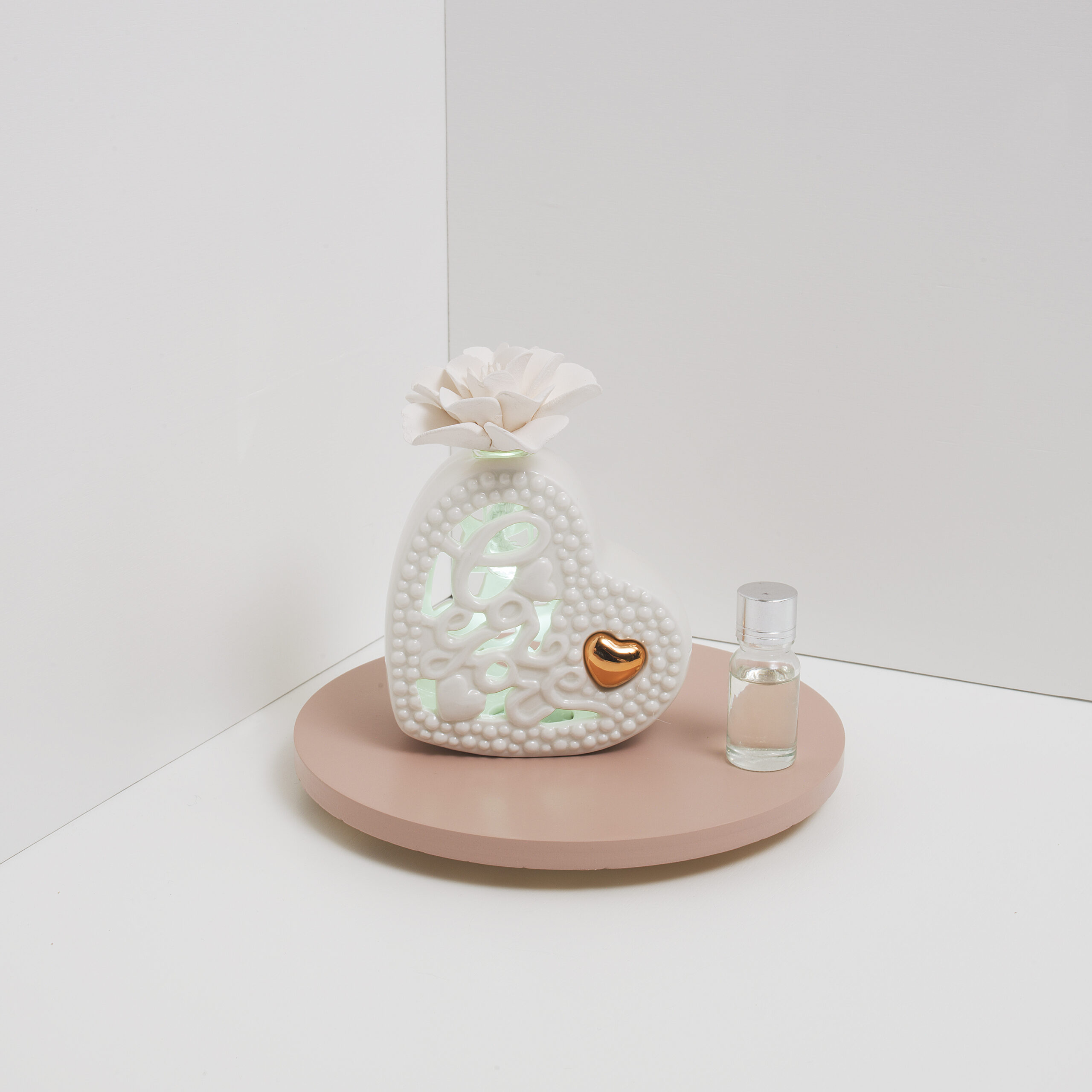 Profumatore piccolo a forma di cuore con luce led