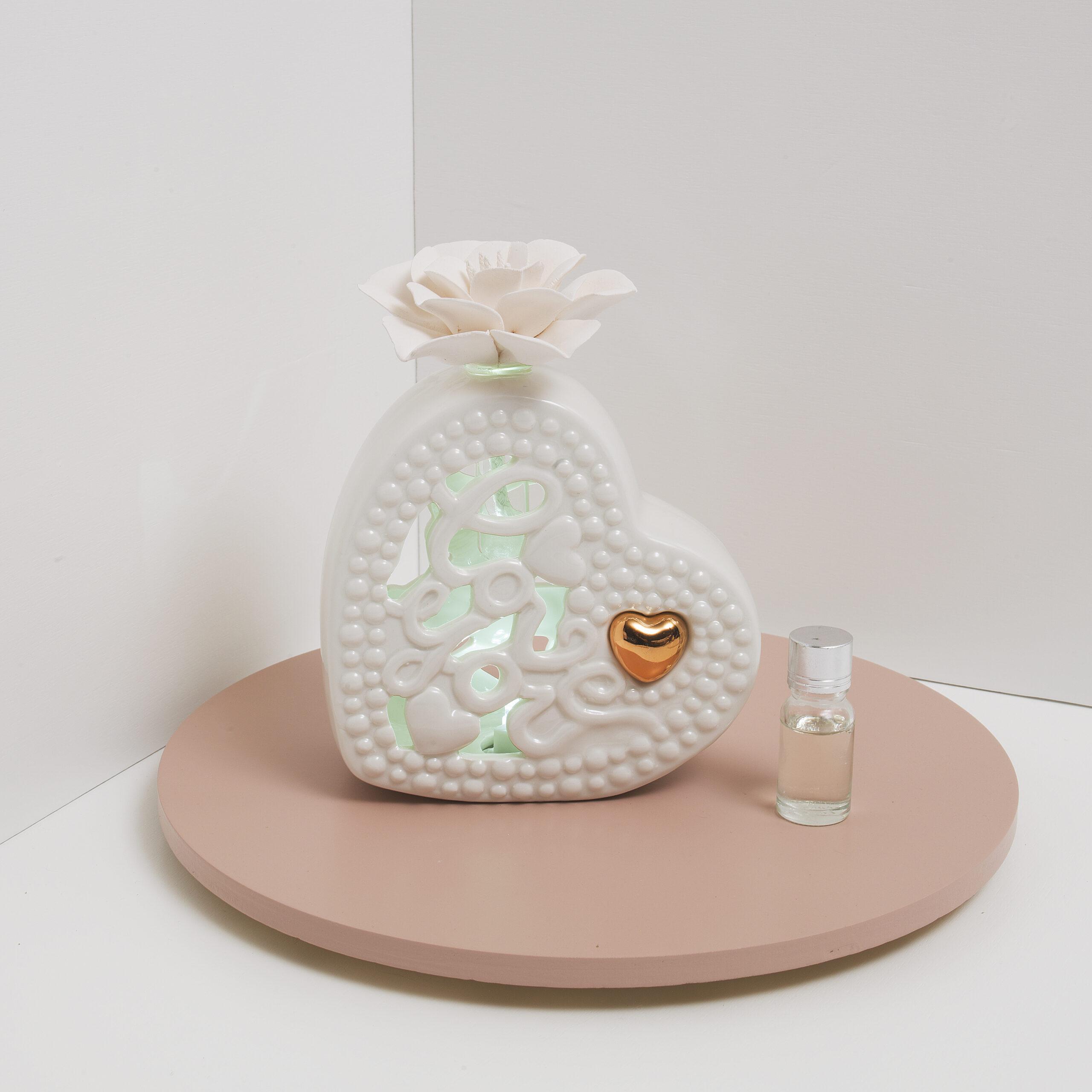 Profumatore a forma di cuore con luce led