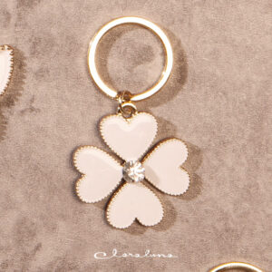 Portachiavi grande con Fiore e ring oro
