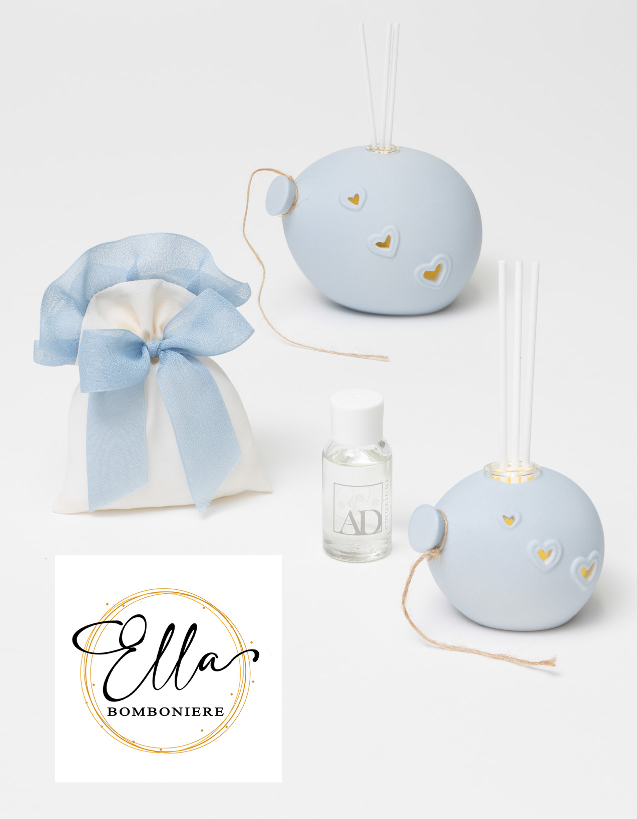 Profumatore palloncino azzurro grande con luce led - immagine 3
