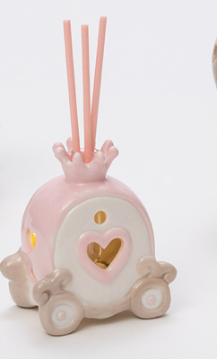 Profumatore carrozza rosa con luce led