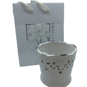 Vaso piccolo panna in stile shabby