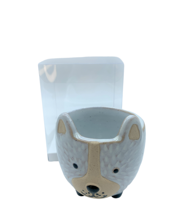 Cagnolino porta piantina bianco - immagine 5
