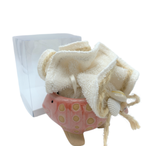 Pesciolino porta piantina rosa con sacchetto