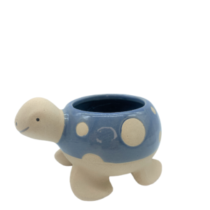 Tartaruga media porta piantina blu navy