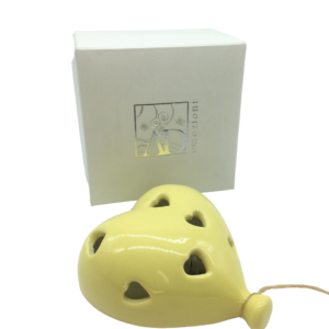Palloncino a cuore giallo traforato con Luce Led