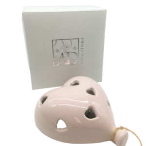 Palloncino a cuore rosa traforato con Luce Led