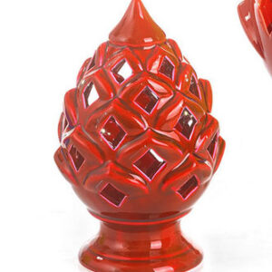 OFFERTA - Pigna rossa con luce led
