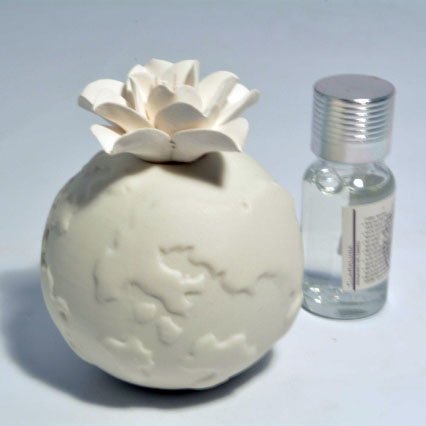 Profumatore picc. mappamondo con rosa diffondiprofumo