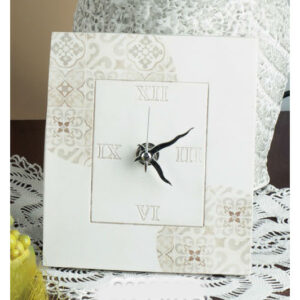 Orologio con maiolica tortora