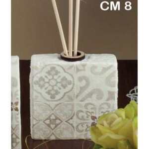 Profumatore quadrato con maiolica tortora