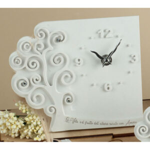 Orologio con albero della vita e frase