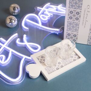 Vassoio stile maiolica con 2 bicchieri