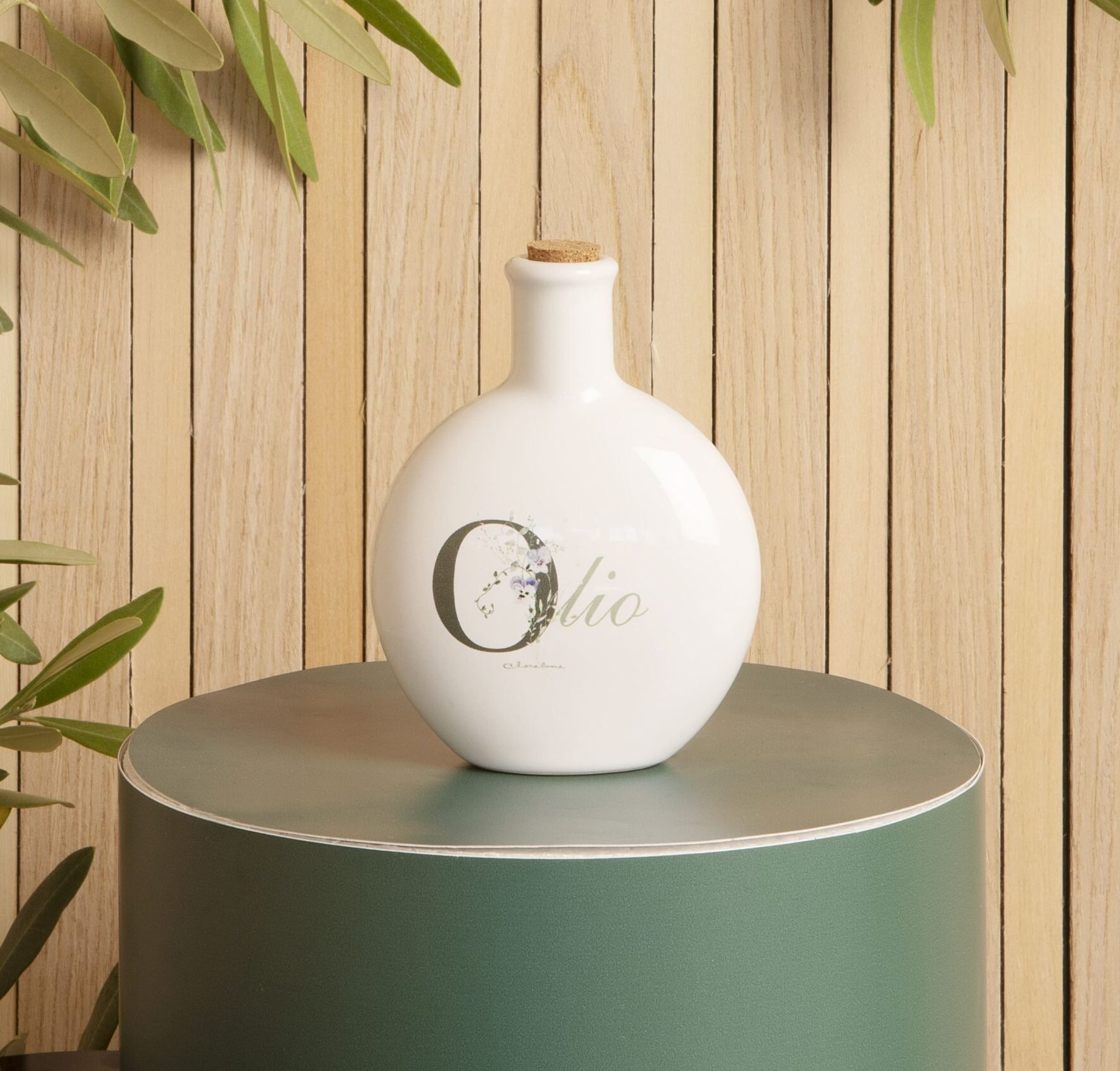 Oliera tonda con scritta Olio