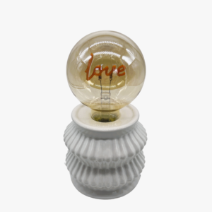 Lampada bianca con scritta Love