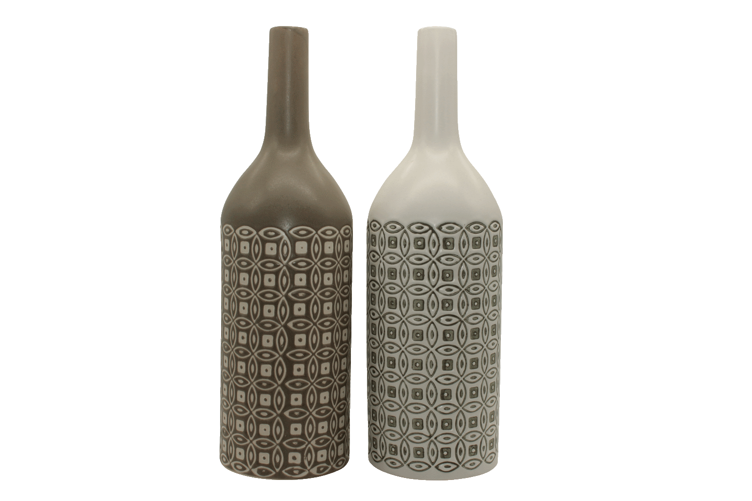 Vaso grande con decoro geometrico