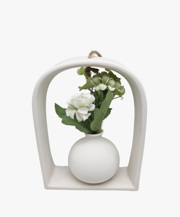 Vaso da appendere con ortensie azzurre