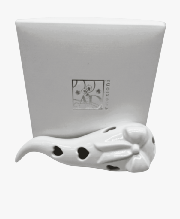 Corno bianco con led luminoso