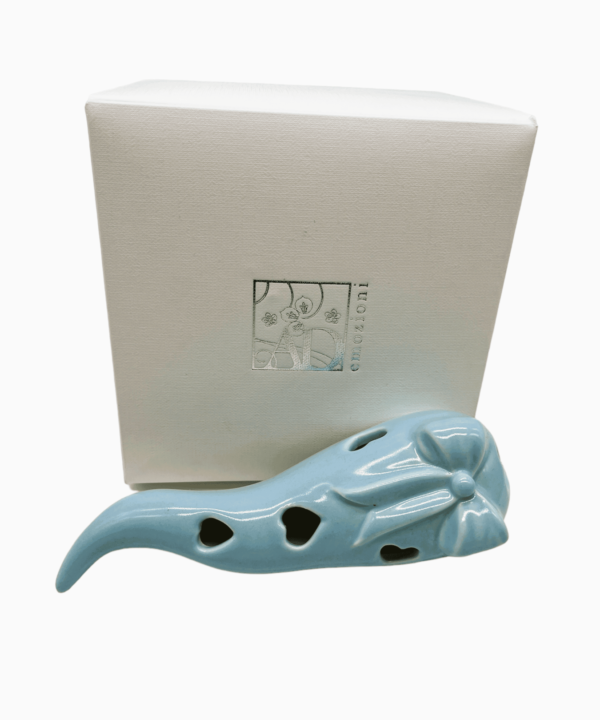 Corno azzurro con led luminoso