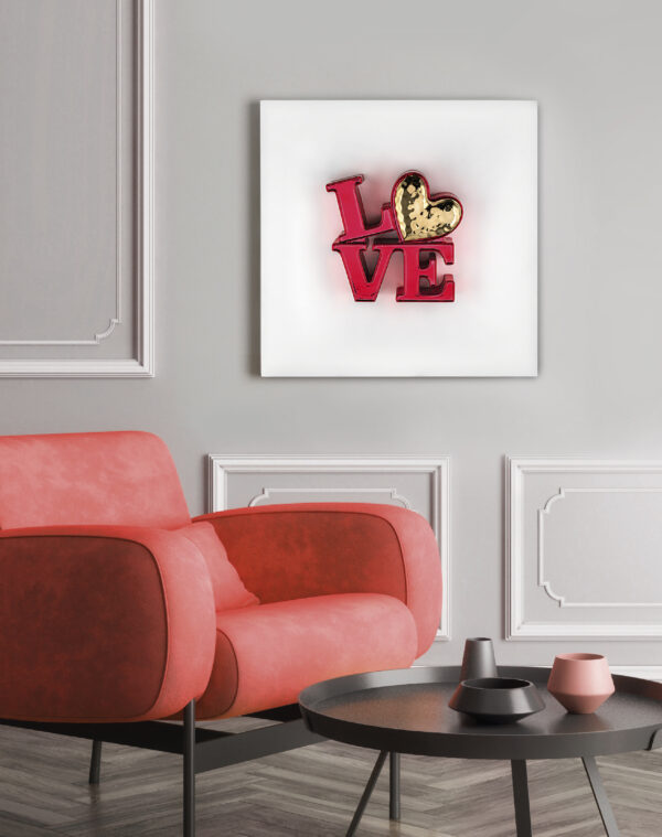 Quadretto 16x16 Love disponibile in 8 versioni - immagine 3