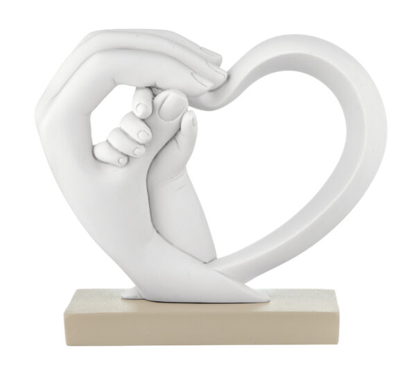 Mano a cuore con manina bebè in 5 colori differenti