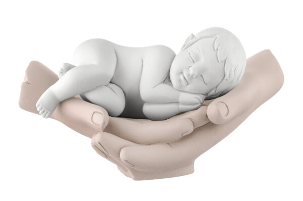 Bebè che dorme sulle mani in 3 colori differenti - immagine 3