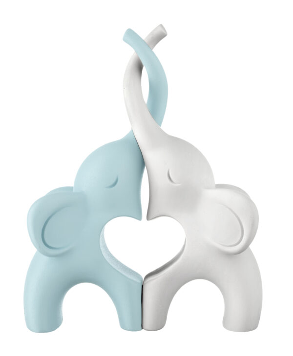 Coppia di elefantini picc. che formano un cuore in 8 colori differenti - immagine 3