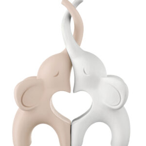 Coppia di elefantini picc. che formano un cuore in 8 colori differenti - Rosa