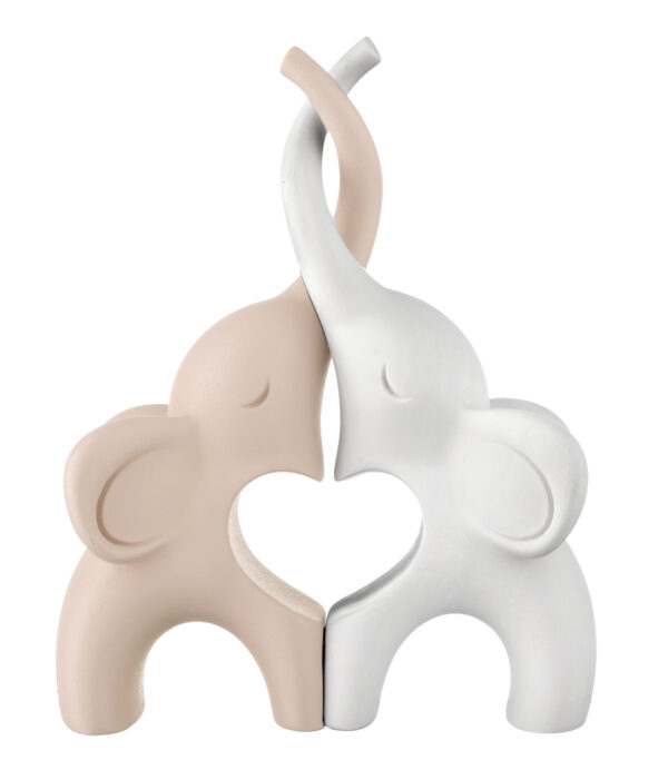 Coppia di elefantini picc. che formano un cuore in 8 colori differenti - immagine 2