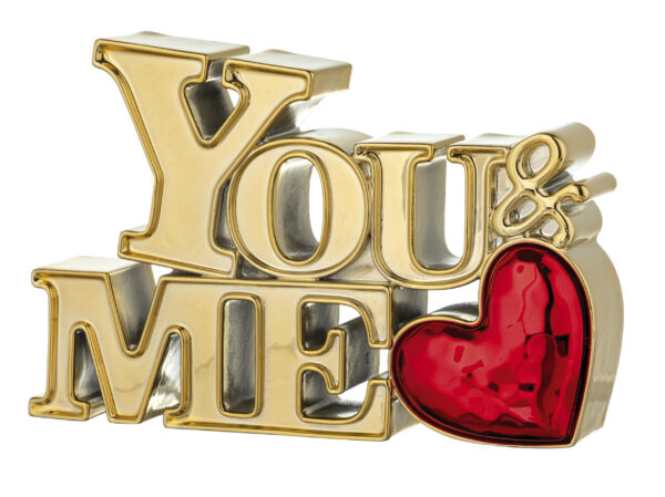 Scritta YOU&ME 28x19 disponibile in 6 colori
