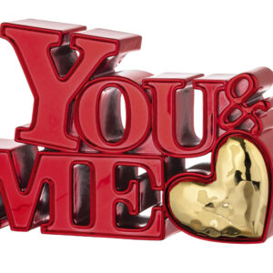 Scritta YOU&ME 8x6 disponibile in 6 colori