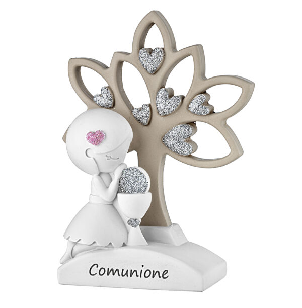 Bambina Prima Comunione con Albero della vita in 4 colori differenti - immagine 3