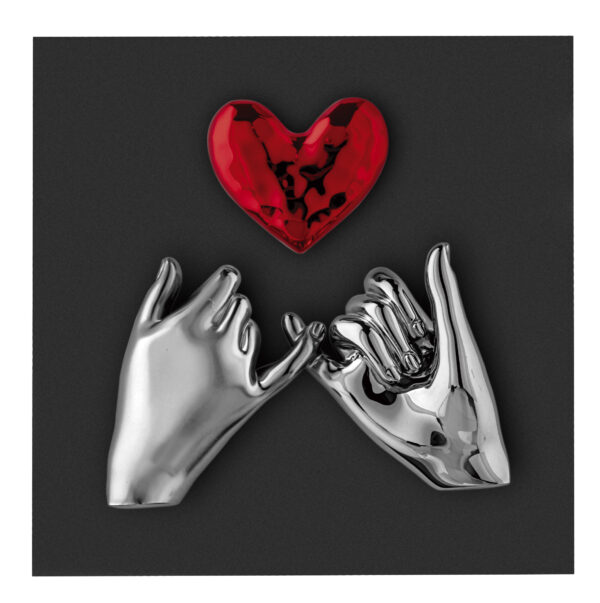 Quadretto 15x15 Mignoli incrociati e cuore disponibile in 4 versioni - Image 4