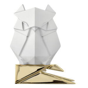 Statua gufo origami in 2 colori differenti