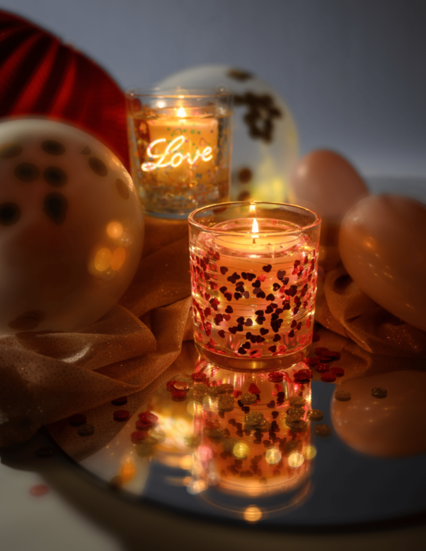 Candela con led e scritta love luminosa - Image 2