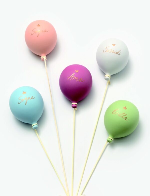 Palloncino satin con scritta in 5 colori a scelta