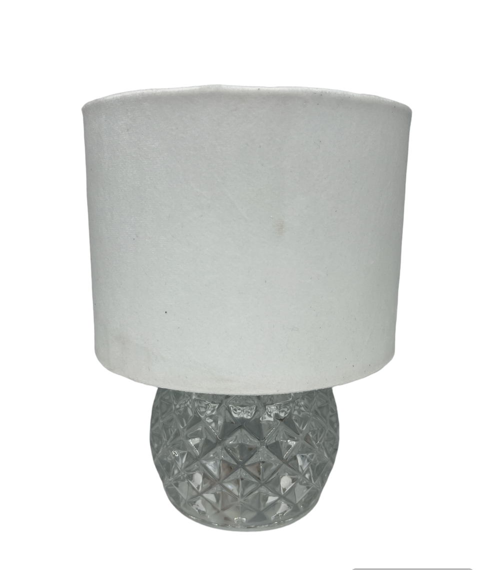 Lampada a led in vetro con paralume in velluto in 4 colori - immagine 4