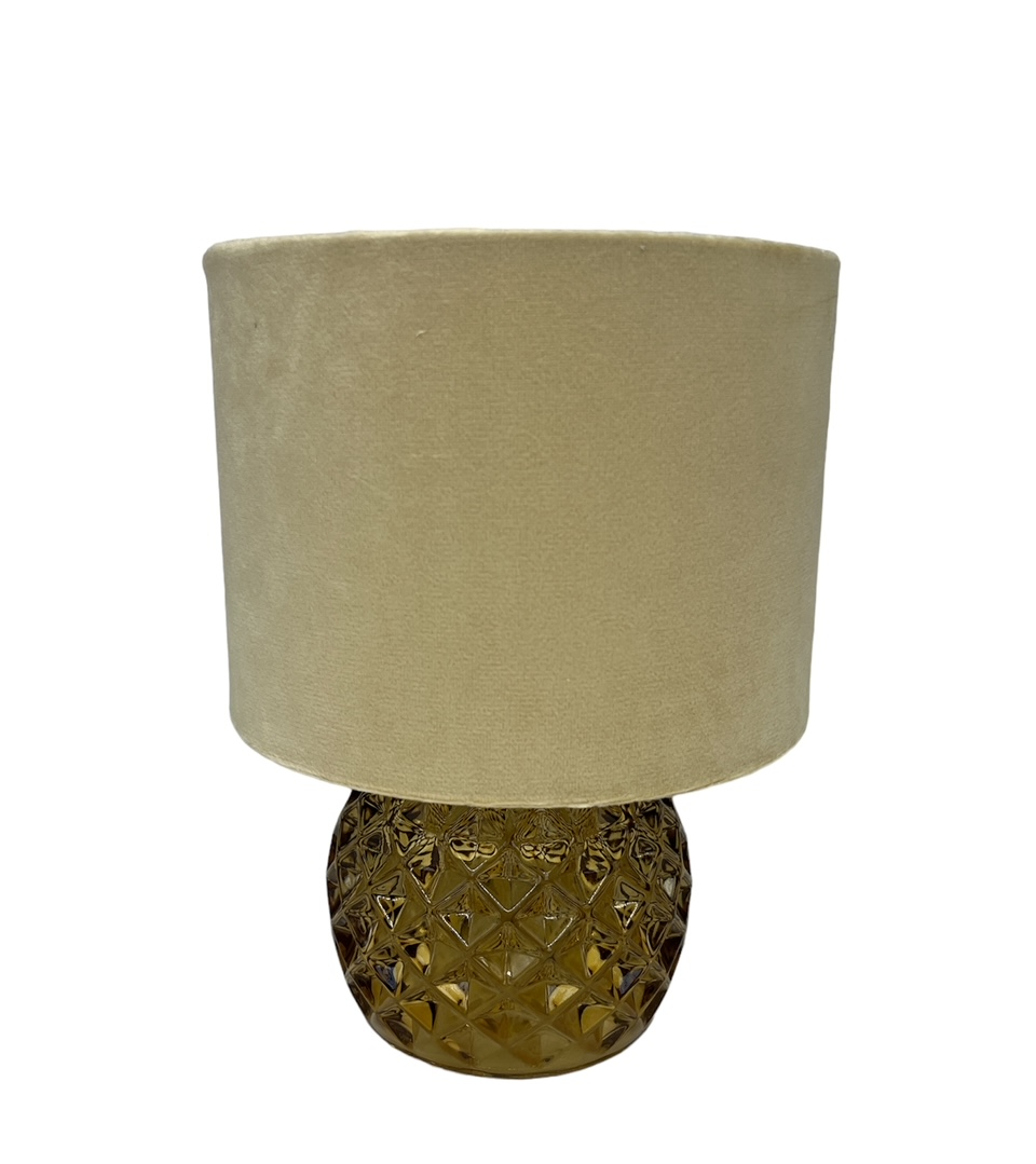 Lampada a led in vetro con paralume in velluto in 4 colori - immagine 3