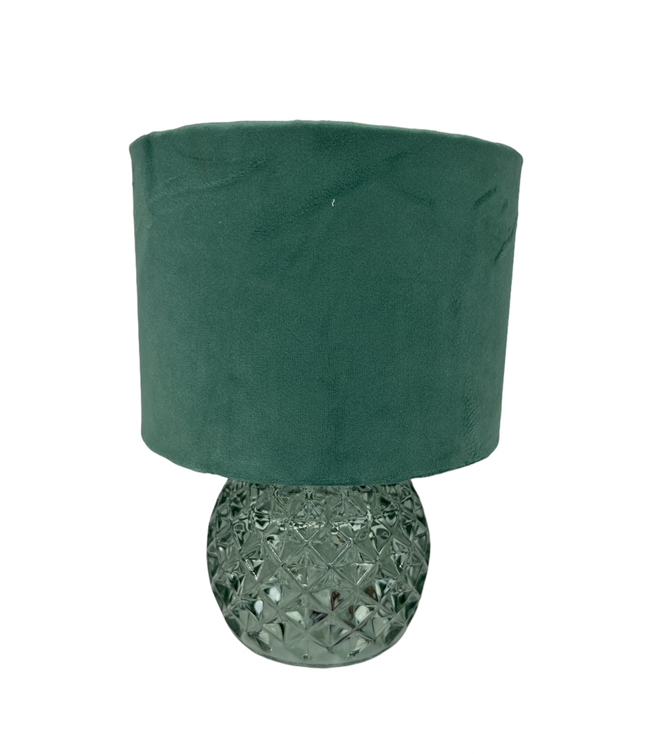 Lampada a led in vetro con paralume in velluto in 4 colori - immagine 5
