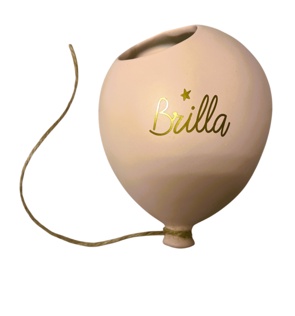 Palloncino grande portapiantina da appendere satin con scritta in 5 colori a scelta - immagine 6