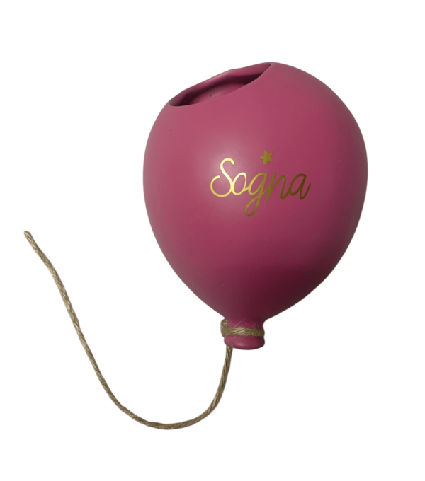 Palloncino grande portapiantina da appendere satin con scritta in 5 colori a scelta - immagine 4
