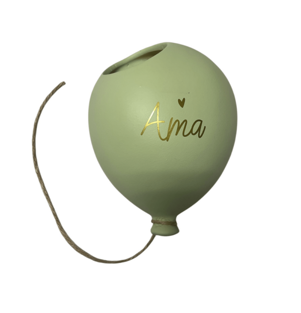 Palloncino grande portapiantina da appendere satin con scritta in 5 colori a scelta - immagine 3