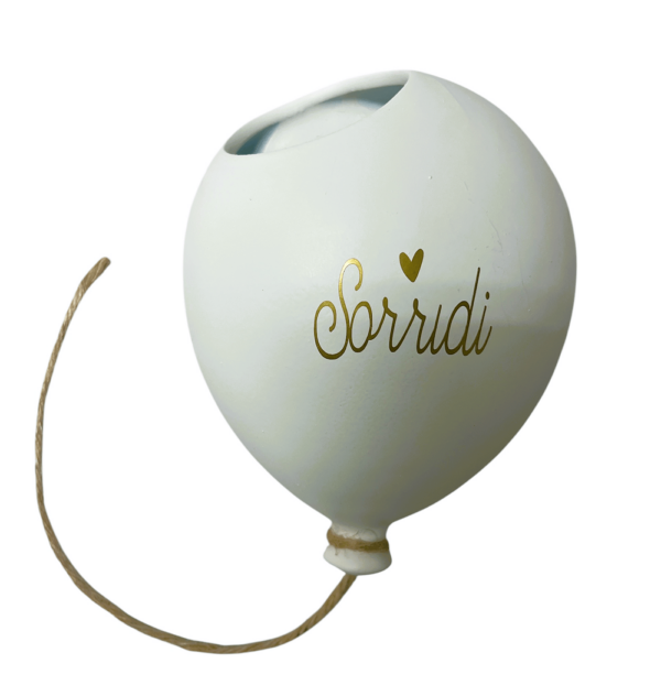Palloncino grande portapiantina da appendere satin con scritta in 5 colori a scelta - immagine 2